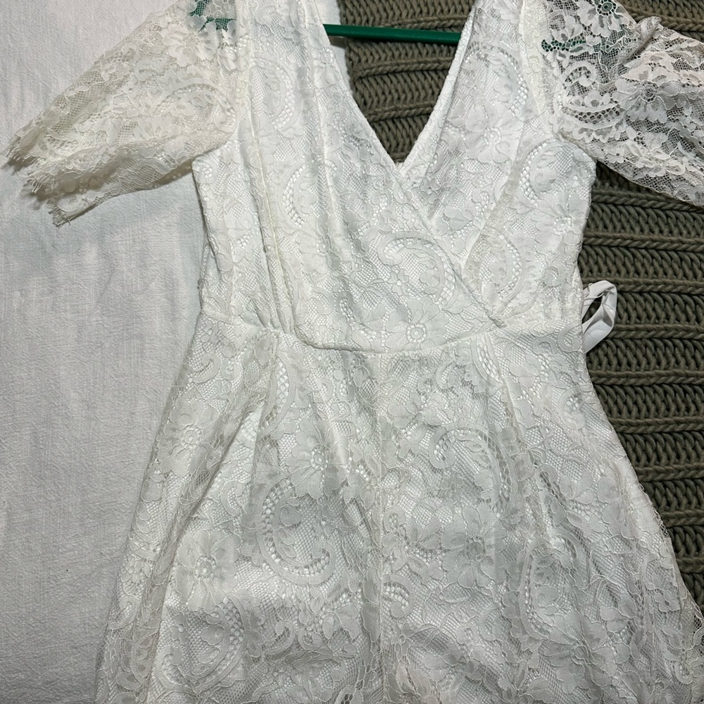 Elegant White Lace Romper